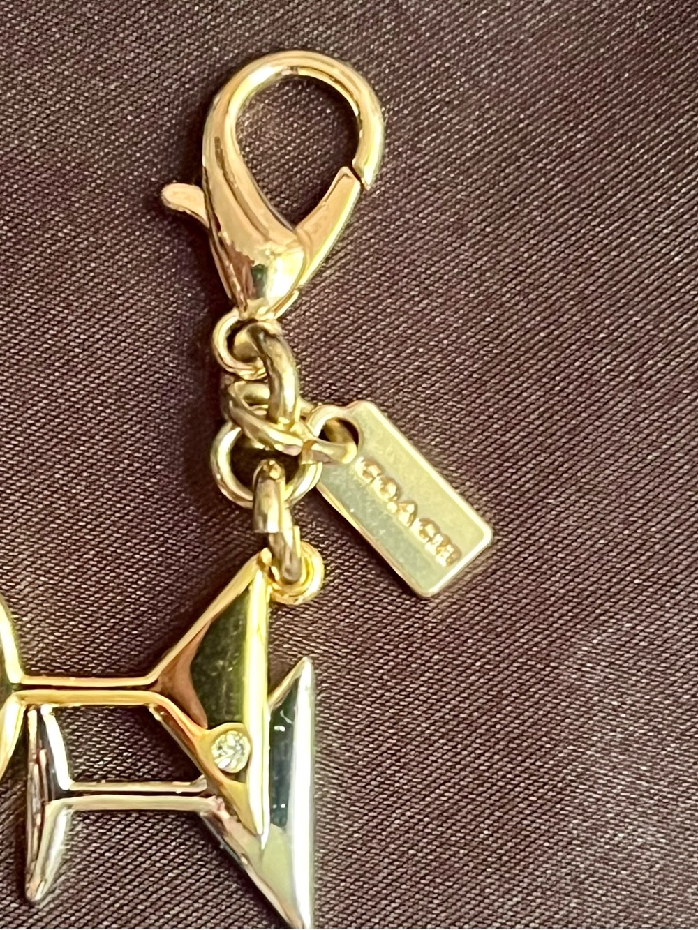 Coach Two-Tone Gold and Silver Martini Glass Charm - Picture 2 of 2